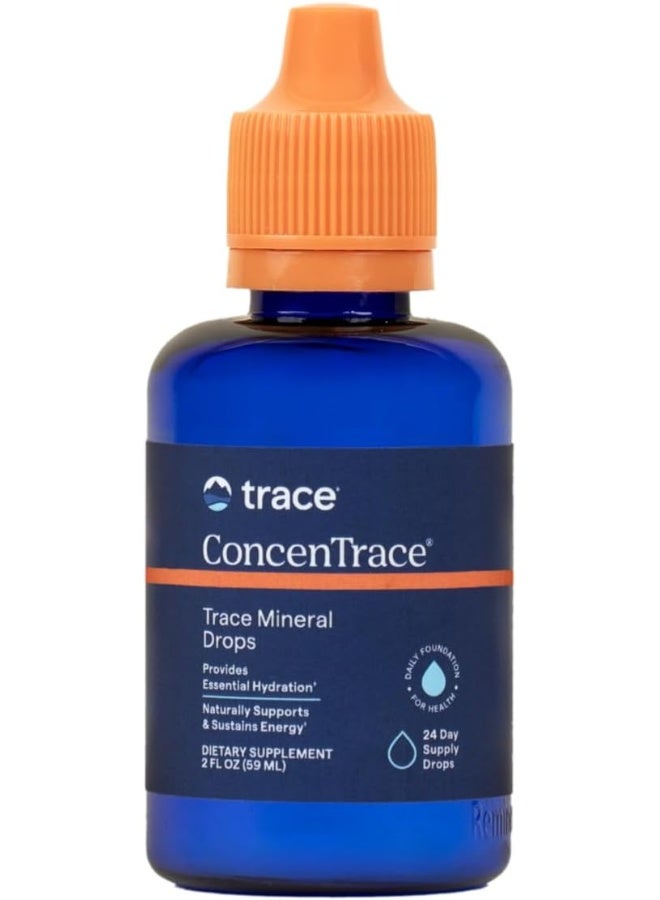 Trace Minerals Research Trace Minerals ConcenTrace Drops 2 Fl Oz (59ml) | Full Spectrum Mineral Drops for Hydration, Energy, Digestion, PH Balance & | Magnesium, Chloride, Potassium, Low Sodium & Electrolytes | 24 Day Supply  - Image 1