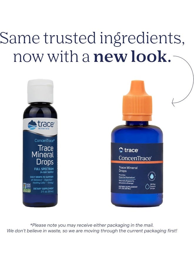 Trace Minerals Research Trace Minerals ConcenTrace Drops 2 Fl Oz (59ml) | Full Spectrum Mineral Drops for Hydration, Energy, Digestion, PH Balance & | Magnesium, Chloride, Potassium, Low Sodium & Electrolytes | 24 Day Supply  - Image 3