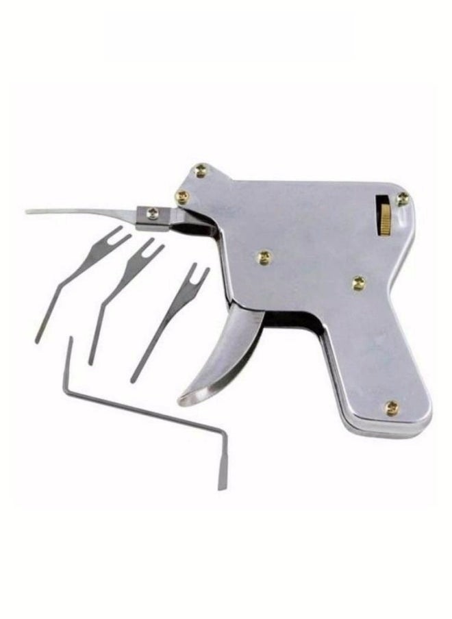 Idea Lock Pick Gun Padlock Gun Lockpicking Gun Door Opener Lock Picks Set of 1pc Unlock Tool & 4pcs Lock Repair Picks for Professional Locksmiths and Beginners