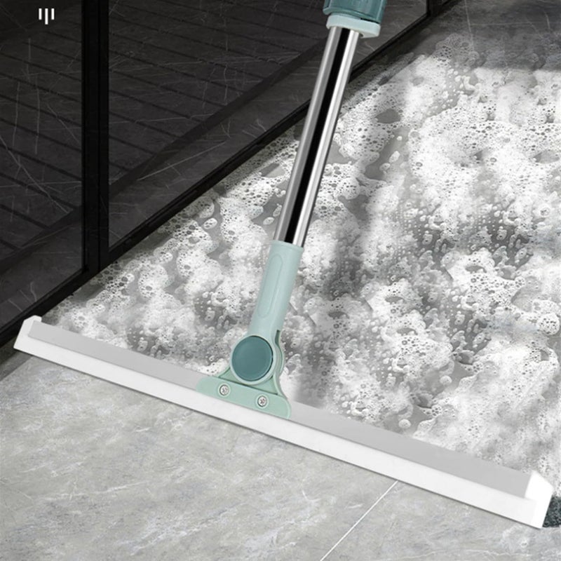 KINJORU 50Inch Heavy Duty Magic Broom Silicon Floor Wiper 180Degree Rotating Squeegee for Bathroom Home Garage Tile Marble Glass Window Cleaning