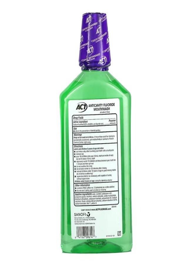 ACT Total Care Anticavity Fluoride Mouthwash Alcohol Free Fresh Mint 33.8 fl oz 1 L - Image 2