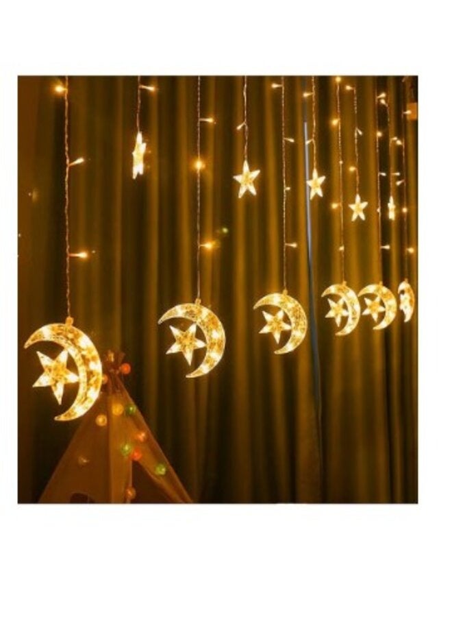 زينة رمضان هاف مون ستار LED سلسلة أضواء للمنزل ، حدث بيرتي 2.5 متر - Image 1