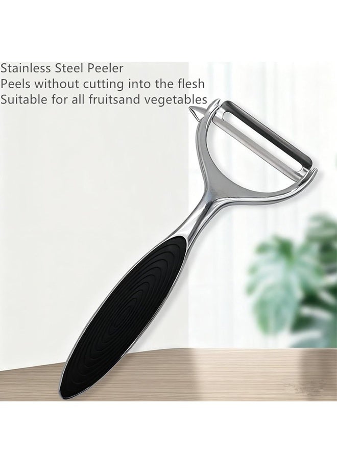 Vegetable Peeler for Kitchen, Fruit, Carrot, Veggie, Potatoes Peeler, Y-Shaped Stainless-Steel Multi-Function Set Peelers, Non-Slip Handle & Sharp Blade - Image 3