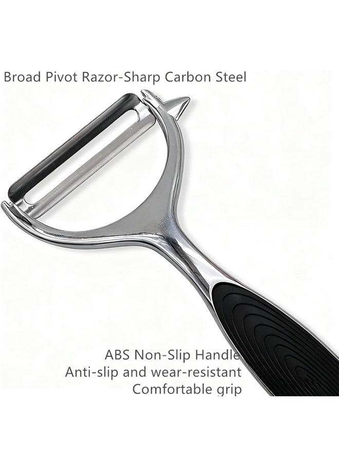 Vegetable Peeler for Kitchen, Fruit, Carrot, Veggie, Potatoes Peeler, Y-Shaped Stainless-Steel Multi-Function Set Peelers, Non-Slip Handle & Sharp Blade - Image 2