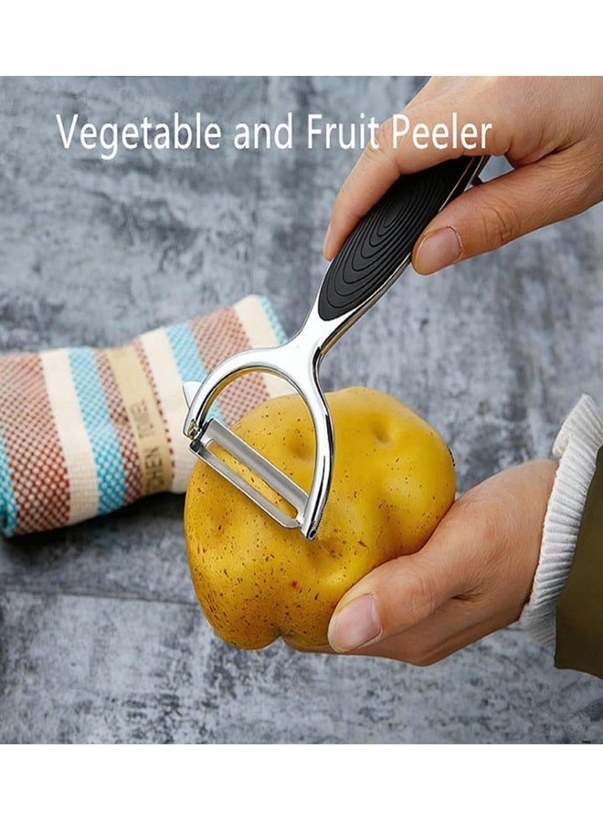 Vegetable Peeler for Kitchen, Fruit, Carrot, Veggie, Potatoes Peeler, Y-Shaped Stainless-Steel Multi-Function Set Peelers, Non-Slip Handle & Sharp Blade - Image 4