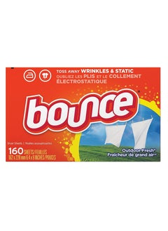 Bounce Outdoor Fresh Fabric Softener Dryer Sheets 160 Count  - Image 1