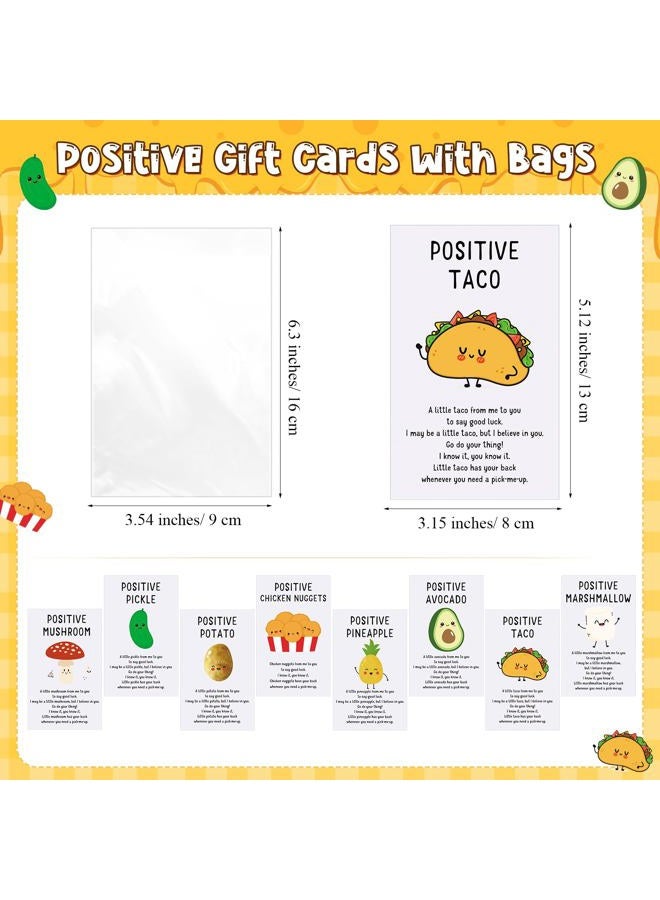 Landical Positive Keychains Bulk Emotional Food Support Acrylic Keychain with Card Coworkers Christmas Inspirational Gift, Mixed Color, Keychain: 1.18 inches in diameter - Image 3