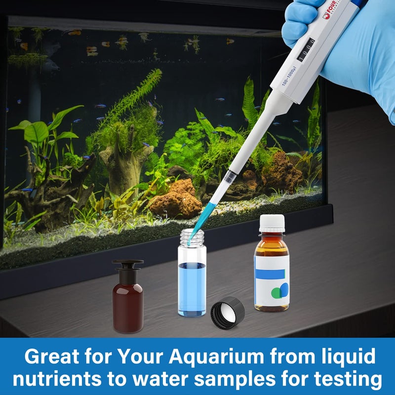 FOUR E'S SCIENTIFIC 100uL-1000uL High-Accurate Single-Channel Manual Adjustable Variable Volume Pipettes - Image 4
