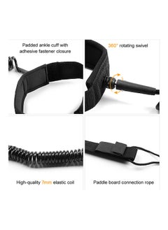 NIBEMINENT Surfboard Connection Rope with Padded Ankle Cuff 80cm  - Image 2