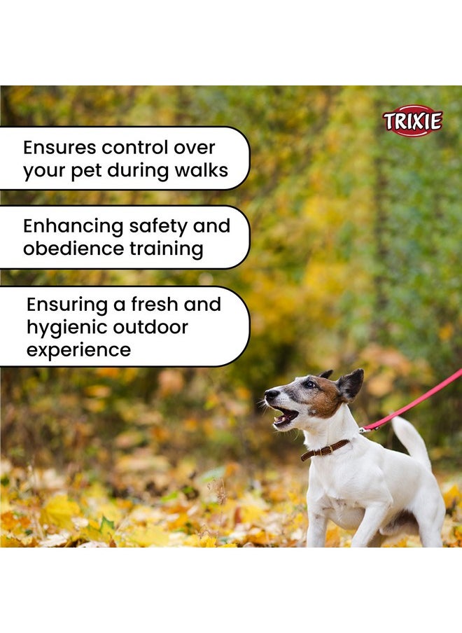 Trixie - Classic Lead, Nylon Adjustable Dog Lead With Stainless Steel Hooks, Padded Loop Gives A Comfortable Grip - (4 Ft./15 Mm, Xs-S) Red (Pack Of 3) - Image 1