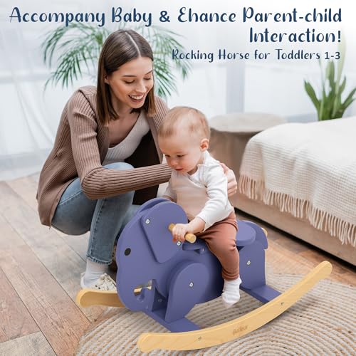 Belleur Rocking Horse for Kids 13 Years Old Premium Wooden Rocking Toy for Toddlers for Indoor Outdoor Activities Baby Horse Riding Toy for Birthday Visit Gifts - Image 5