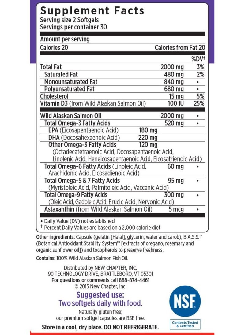 New Chapter Wholemega - Whole Fish Oil 60 Softgels - Image 3