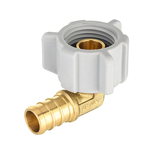 EFIELD 2-Pack EFIELD Pex 1/2" Pex x 1/2" Female NPT Swivel Elbow Brass Barb Crimp Fittings, ASTM F1807,(PEX1807208-2PCS) - Image 5