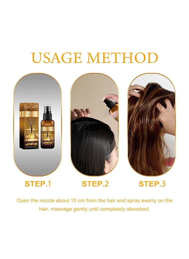 OUHOE Biotin Hair Serum, Hair Regrowth Spray, Biotin Thickening Herbal Serum, Anti Hair Loss Serum For Hair Growth And Hair Loss, Hair Regrowth For Thicker Longer Fuller Hai 30ml  - Image 5