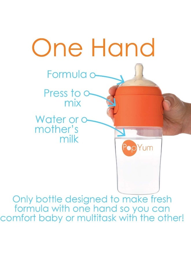 PopYum زجاجة حليب للأطفال بوب يام 9 أونص مضادة للمغص، لصنع/خلط/توزيع الحليب - Image 2
