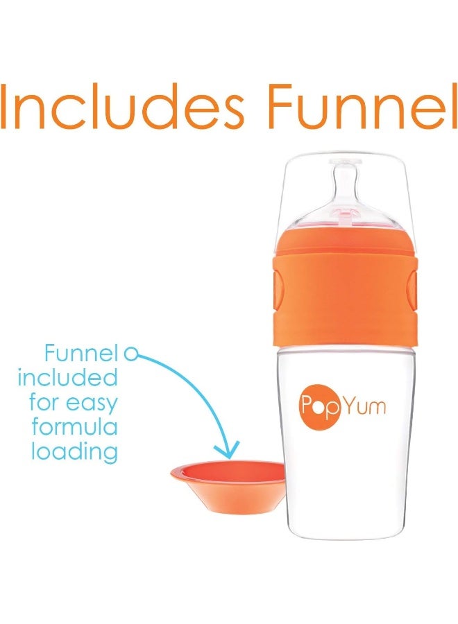 PopYum زجاجة حليب للأطفال بوب يام 9 أونص مضادة للمغص، لصنع/خلط/توزيع الحليب - Image 4