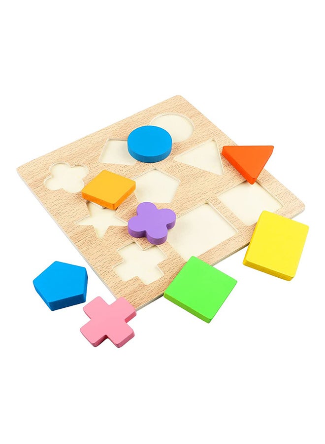 10 Piece Creative Craft Geometric Shape Sorter Educational Learning Toy For Kids 8.66x8.66x0.59inch  - Image 3