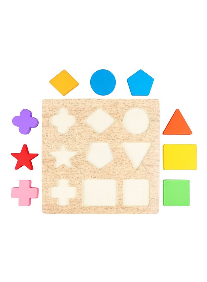 10 Piece Creative Craft Geometric Shape Sorter Educational Learning Toy For Kids 8.66x8.66x0.59inch  - Image 4