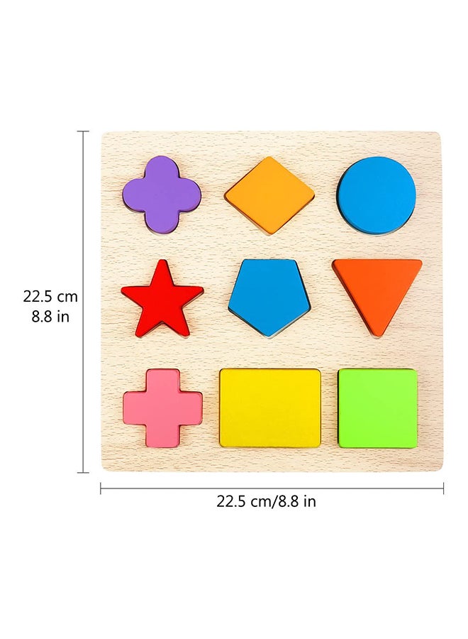 10 Piece Creative Craft Geometric Shape Sorter Educational Learning Toy For Kids 8.66x8.66x0.59inch  - Image 5