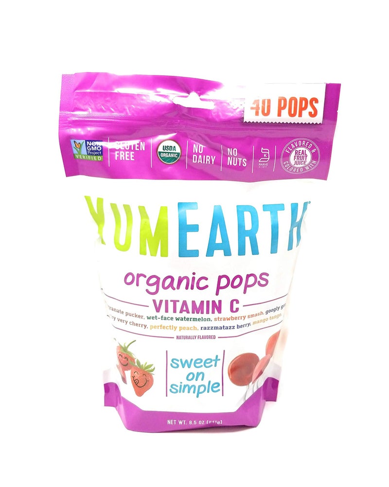 YumEarth Yummy Earth Lollipop, OG2, VIT C, 40+, 8.5 OZ (2 Pack) - Image 1