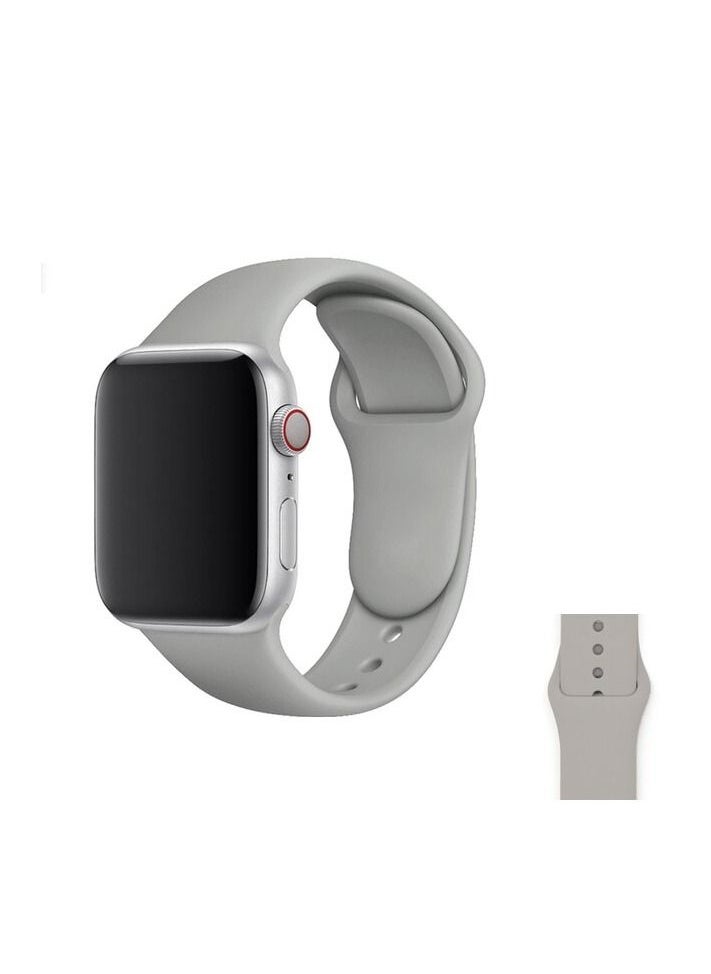 Generic - Apple Watch Band 45mm Soft Silicone Sport Band Replacement Wrist Strap Compatible for iWatch Apple Watch Series 7 Nike+,Sport,Edition - Image 1