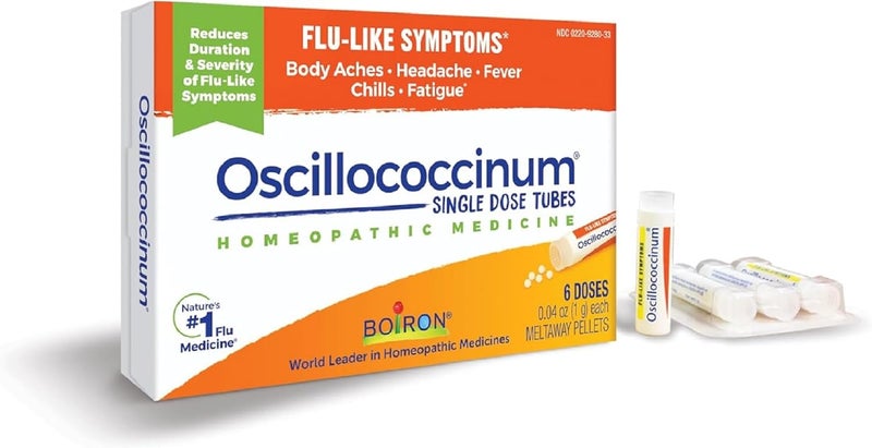 Boiron Oscillococcinum for Relief from Flu-Like Symptoms of Body Aches, Headache, Fever, Chills, and Fatigue - 6 Count