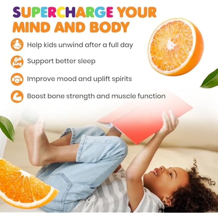 Dr. Moritz Calming and Relaxing Kids Magnesium Gummies, Non-GMO and Low Sugar Magnesium Kids Chewy Supplements, Sleep Gummies Kids, Orange Flavor - Image 3