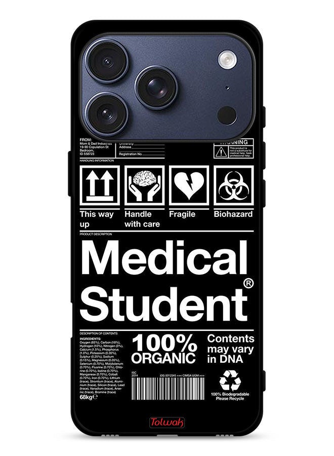 Tolwak Apple iPhone 17 Pro Protective Case Cover Medical Student Sticker - Image 1