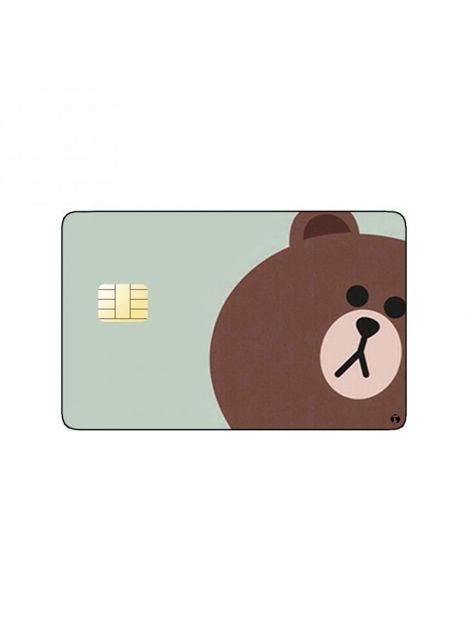 RKN - PRINTED BANK CARD STICKER Brown From Line Application Stickers - Image 1