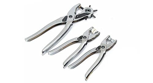 DEDSO Dedso 3 in 1 Card Leather Belt Hole Punch Eyelet Pliers Snap Button Setter Tool Kit  - Image 5