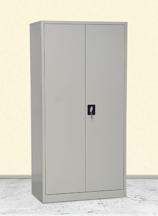 Multi Home Furniture MHF Best Steel Office Cupboard Steel Filing Cupboard Cabinet With Shelves Storage Compartment Flush Key lock MH-EF18-GREY - Image 2