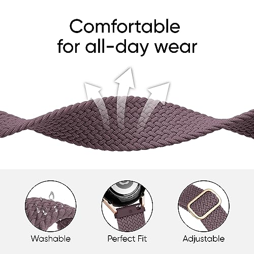 Knossen Stretchy Watch Bands: 3Pack Compatible with Samsung Galaxy Watch 7 FE 6 5 4 40mm 44mm, Classic 4, 5 Pro, 3, Active2 for Women and Men - Image 2
