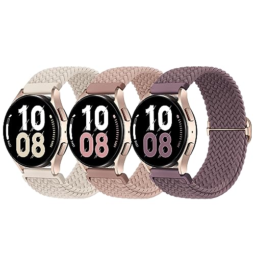 Knossen Stretchy Watch Bands: 3Pack Compatible with Samsung Galaxy Watch 7 FE 6 5 4 40mm 44mm, Classic 4, 5 Pro, 3, Active2 for Women and Men - Image 1