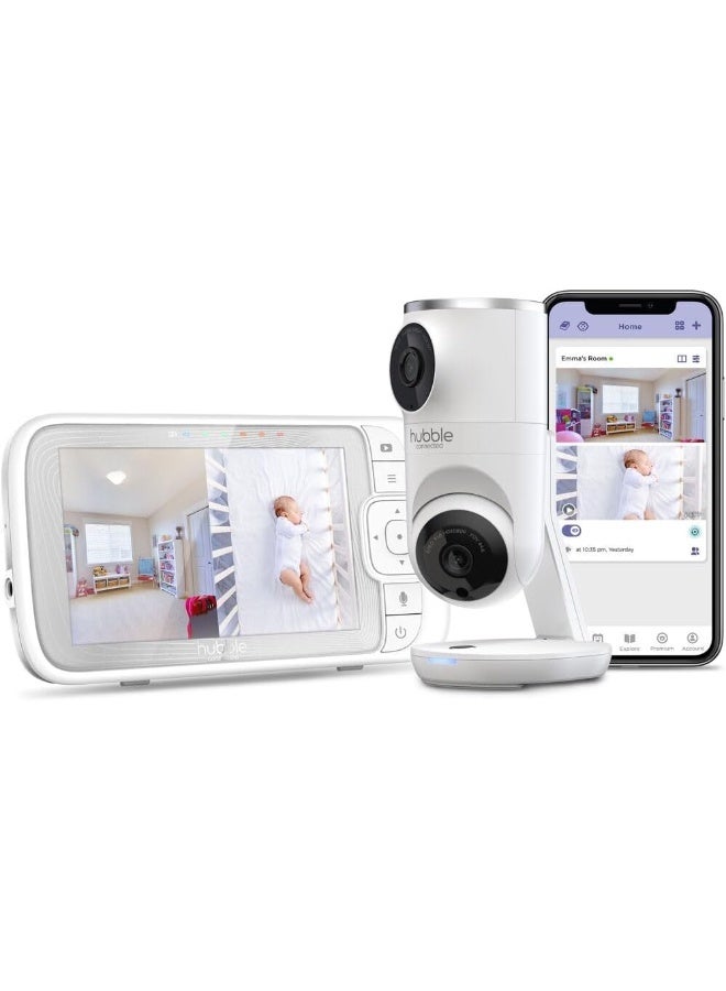 HUBBLE CONNECTED Nursery Pal Dual Vision Smart Baby Monitor with HD Video and Dual Lens - Image 1