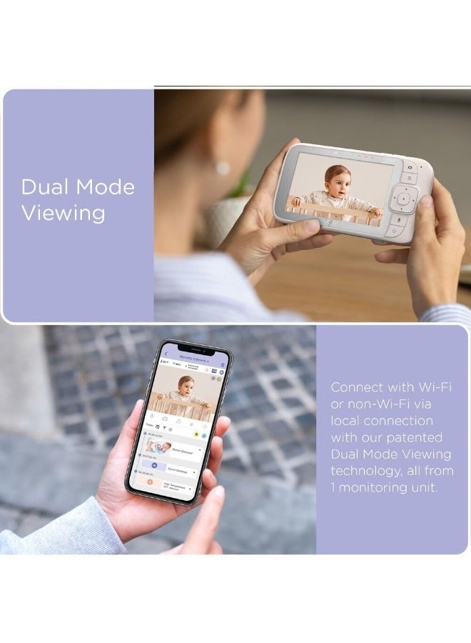 HUBBLE CONNECTED Nursery Pal Dual Vision Smart Baby Monitor with HD Video and Dual Lens - Image 5