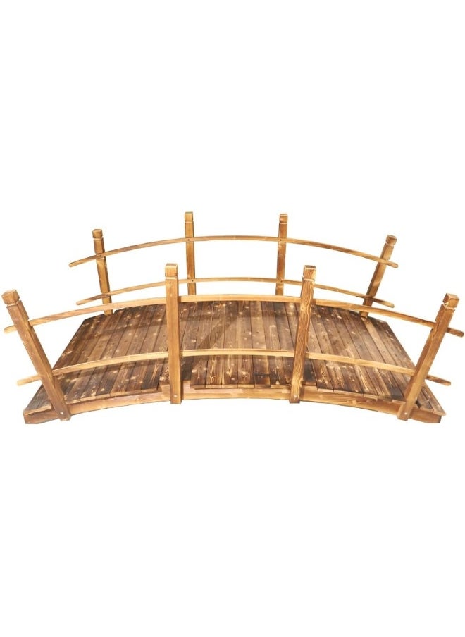 Solid Wood Garden Bridge Classic Wooden Arch With Safety Rails Stained Finished Footbridge Garden Bridge For Outdoor Landscaping Backyard Walkway Farm Lawn Decoration - pzsku/Z8C2524ECFD28C626F21DZ/45/_/1727255150/f9971352-aab4-4215-a80a-75eda796a987