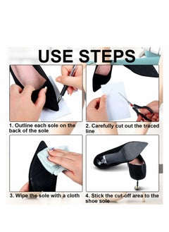 Excefore Nonslip Shoe Pads, KASTWAVE 15 Pcs Self Adhesive Pads Anti Slip Shoe Grip Sticker Shoe Sole Protectors for High Heels, Rubber Silicone Resistant High Heels Shoe Sole Cover (5.1 x 3.15 x 0.04 Inch)  - Image 4