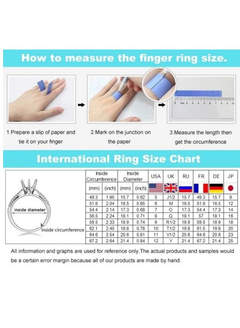 استراتيجية خاتم من الفضة الإسترليني عيار 925 مرصع بحجر الزركونيا - Image 4