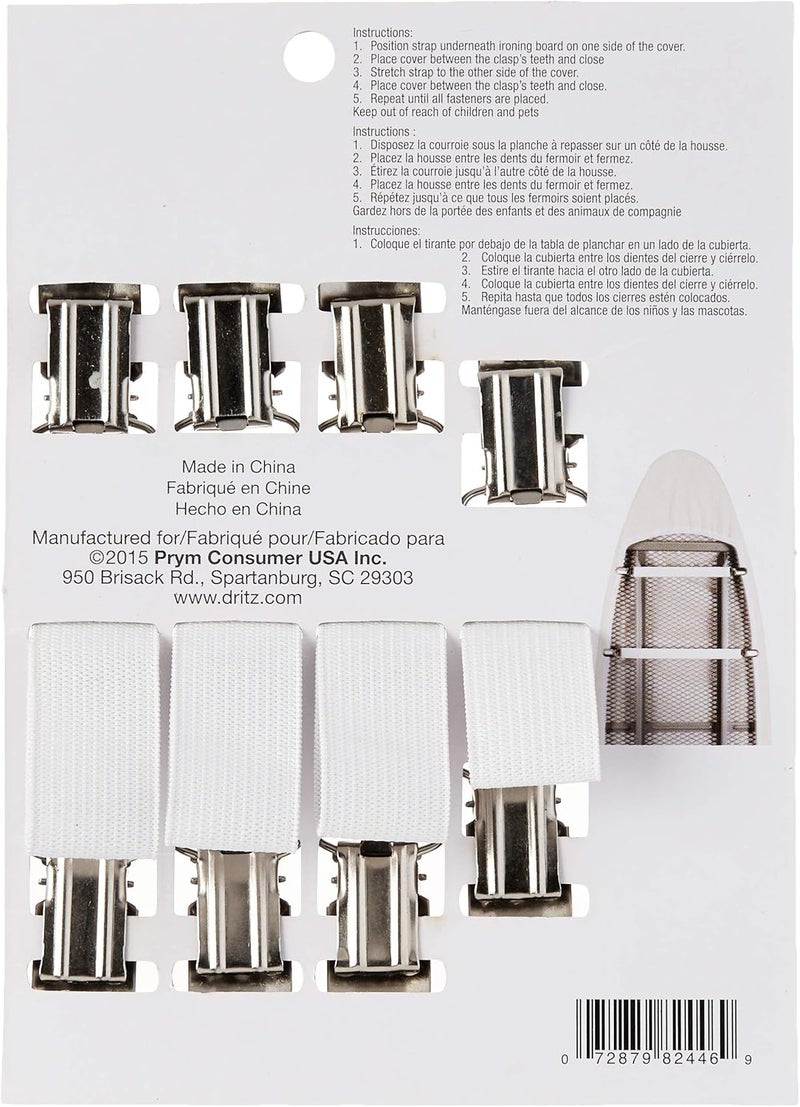 Dritz Dritz Clothing Care 82446 Ironing Board Cover Fasteners 4Count  White - Image 2