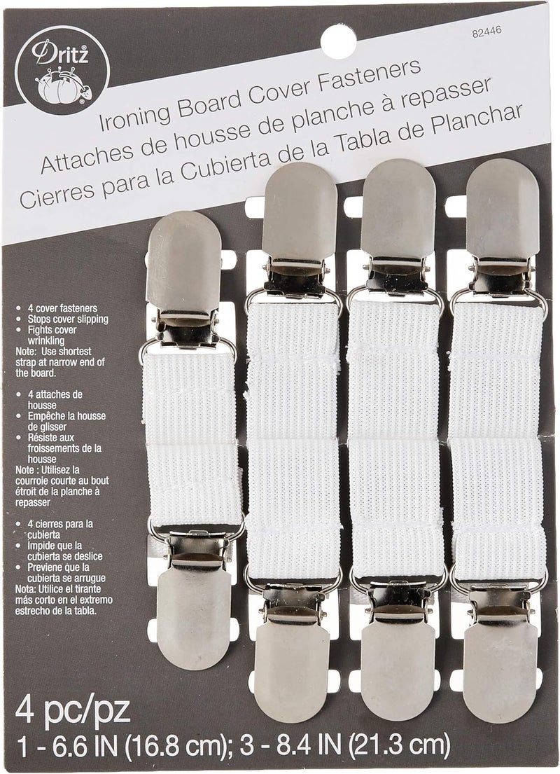Dritz Dritz Clothing Care 82446 Ironing Board Cover Fasteners 4Count  White - Image 1