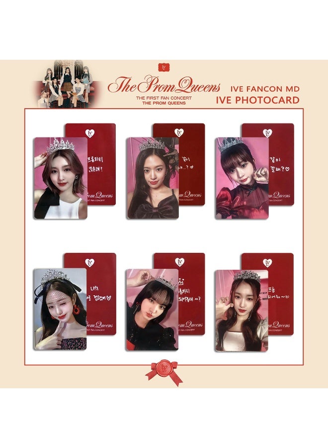 NIBEMINENT 6 Pcs Kpop IVE The Prom Queens FM FANCLUB Lomo Cards Card For Fans Collection Gifts - Image 1