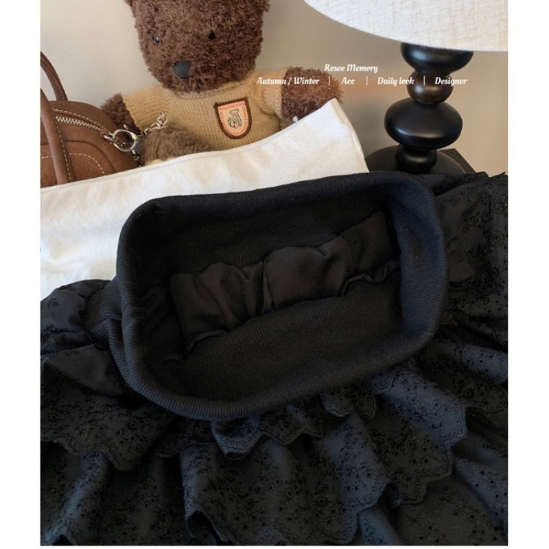 Girls' High-End Popular Ballet Style Pleated Cake Skirt For Middle-Aged And Older Children Summer Ruffled Mid-High Waist A-Line Short Skirt 1 - Image 5