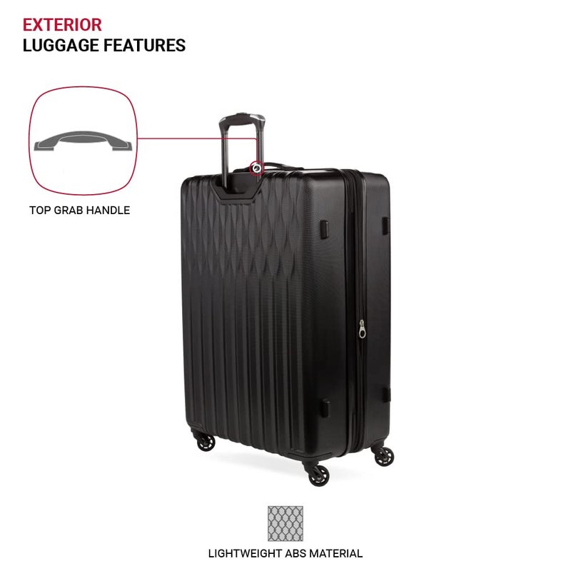 SwissGear 8018 Expandable Luggage, Hard Shell Large Luggage with Spinner Wheels - Image 3