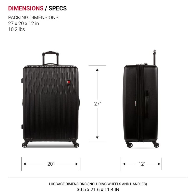 SwissGear 8018 Expandable Luggage, Hard Shell Large Luggage with Spinner Wheels - Image 5