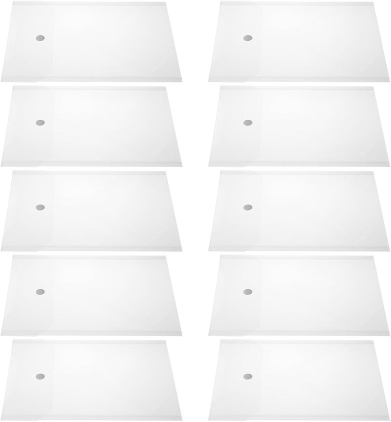 PRETYZOOM 30pcs A5 File Bags with Button Closure, Document Storage Pockets for Office Bills and Artwork, Sturdy Cut Storage Organizing Bags for Filing and Ticket Holding - Image 1