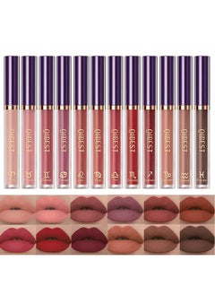 LuckNest 12Pcs Matte Liquid Lipstick Makeup Set, Long Lasting Waterproof Velvet Lip Gloss High Pigmented Lip Makeup Gift Sets for Girls and Women  - Image 1