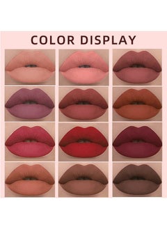 LuckNest 12Pcs Matte Liquid Lipstick Makeup Set, Long Lasting Waterproof Velvet Lip Gloss High Pigmented Lip Makeup Gift Sets for Girls and Women  - Image 3