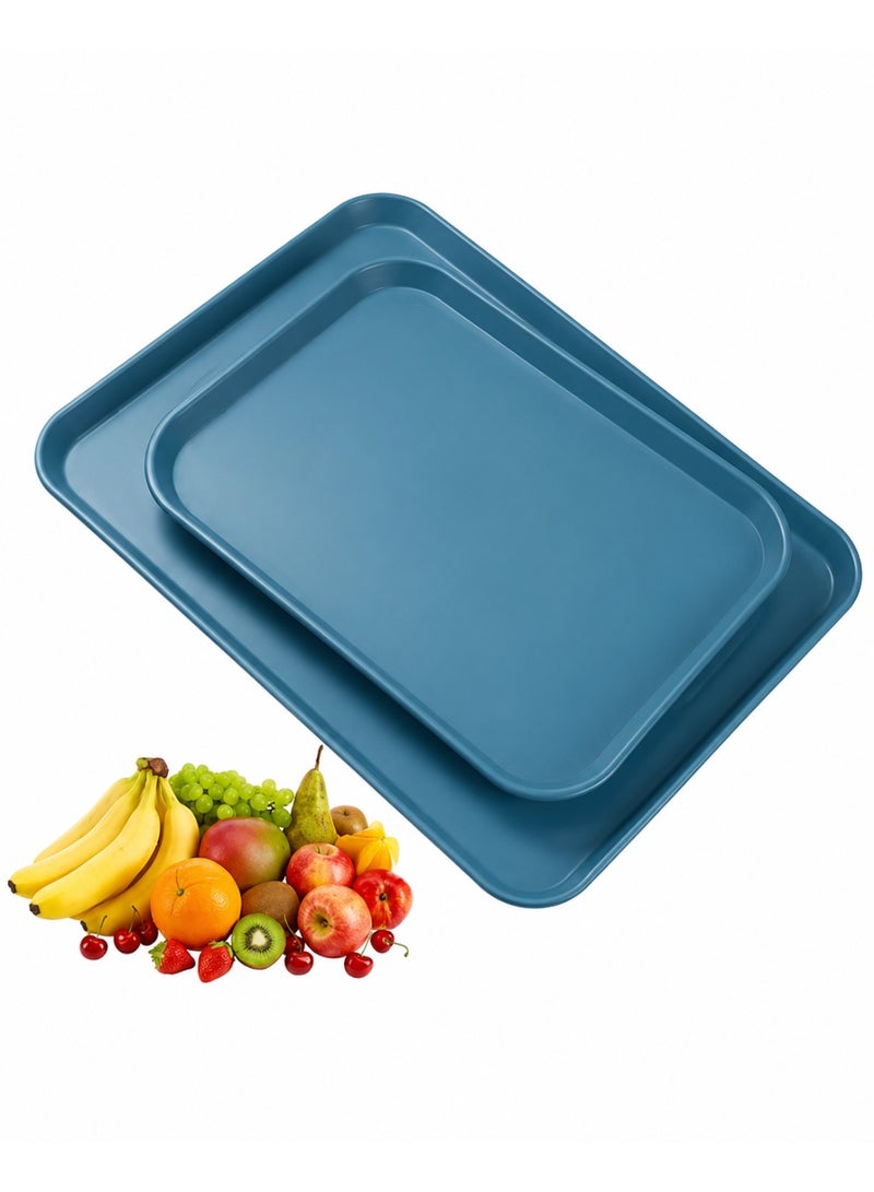 favilla 2-piece serving tray set - different sizes - for easy serving of food and drinks. Stain and scratch resistant, easy to clean, lightweight, suitable for everyday indoor and outdoor use. Ergonomic design for carrying and use with trolleys. - Image 1
