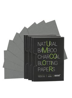 MIRUCOO 300 Count Natural Bamboo Charcoal Blotting Papers Organic Facial Oil Absorbing Sheets for Oily Skin Care Daily Oil Control Linen Tissues (100 PCS/PK, 3 PKS)  - Image 1