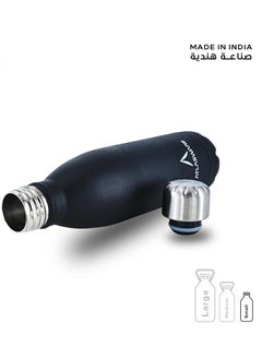 Atlasware Water Bottle with a Capacity of 500 ml, Stainless Steel Water Bottle that keeps Cold for 37 Hours and Keeps Heat for 16 Hours, Black  - Image 4